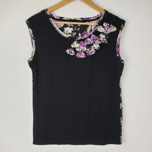 White House Black Market Floral Tank Top